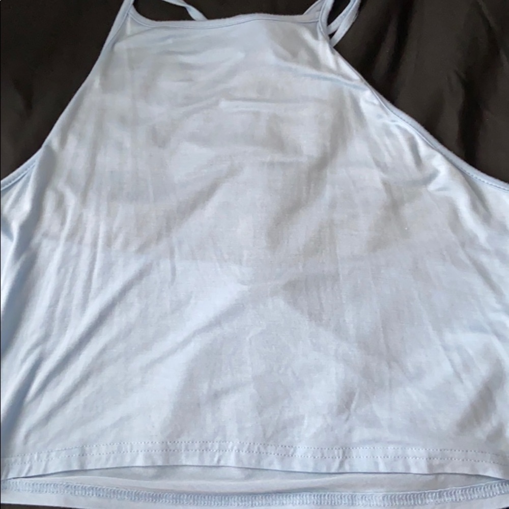 cute light blue halter top